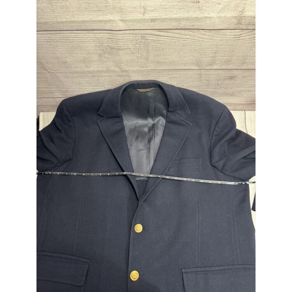 John Weitz 100% Pure Wool Navy Blazer Tailored USA Vintage  Sport Coat XL